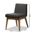 thumbnail image 7 of Baxton Studio Nexus Mid-Century Modern Walnut Wood Finishing Dark Fabric Dining Side Chair (Set of 2), 7 of 7