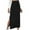 Black, variant on EQWLJWE Womens Split Ribbed Knit Bodycon Maxi Skirt,High Waisted Stretchy Slim Fit Solid Color Side Slit Pencil Long Skirts Gift Brown XL