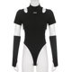 thumbnail image 1 of Body gótico calado para mujer, estilo académico oscuro, liso, ajustado, con cuello redondo, estilo hip hop, estilo grunge, estilo hada, negro, 1 of 5