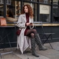 thumbnail image 2 of Ecetana Women's Slouchy Knee-High Boots with Flat Heel and Side Zipper, 2 of 7
