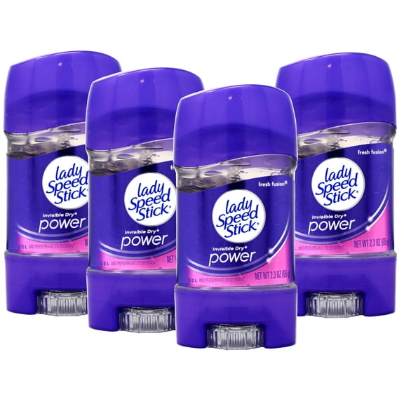 Lady Speed Stick 48HR Antiperspirant Deodorant Gel Fresh Fusion 2.30 oz (Pack of 4)