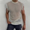 thumbnail image 2 of Ierhent Undershirt Men's G-unit Style Tank Tops Square Cut Muscle Rib A-Shirts White,M, 2 of 5