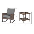 Mainstays Tuscany Ridge 3Piece Wicker Rocking Chair Outdoor Bistro Set