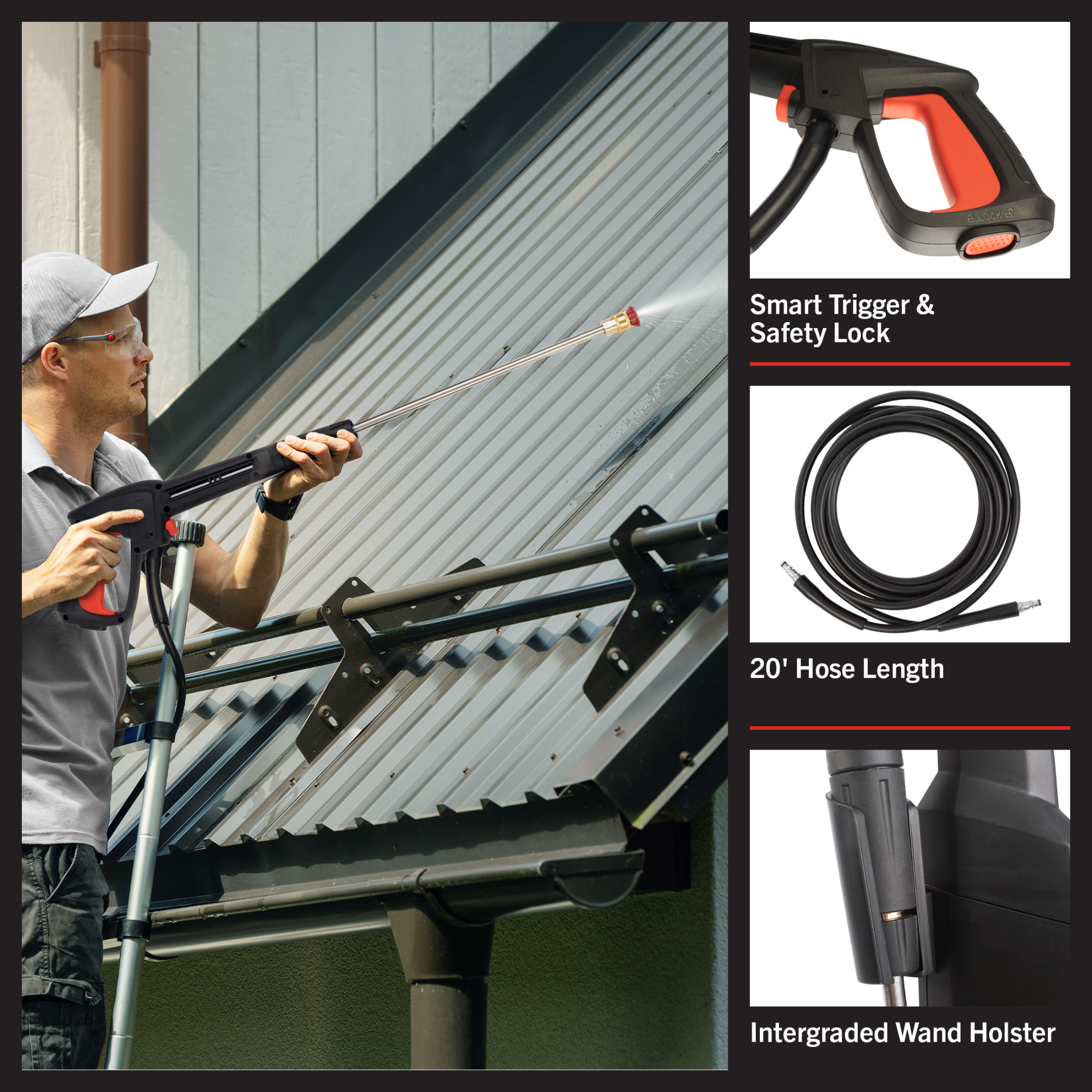 Stalwart Max 2400 PSI 1.8 GPM Pressure Washer with 5 Quick-Connect Nozzles