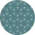 thumbnail image 1 of Ahgly Company Tapis d'Intérieur Lavables en Machine, Ronds, Bleu Lagon Bleu Transitionnel, Ronds de 3', 1 of 7