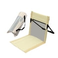 thumbnail image 3 of Silla de suelo con respaldo, silla de camping, silla de arena, cojín de asiento para gradas. Beige, 3 of 8