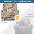 thumbnail image 5 of Renewold Horse Vintage Recliner Chair Cover Thick Reclining Cover Stay in Place Lazy Boy Recliner Chair Slipcover 4 Pieces Living Room Home Decor Heavy Duty, 5 of 8