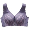 thumbnail image 2 of SHOPESSA Bras for Women Wirefree Push Up Bra Lace Stitching Straps Lingerie Daily Sports Bra Promotionon Clearance, 2 of 8