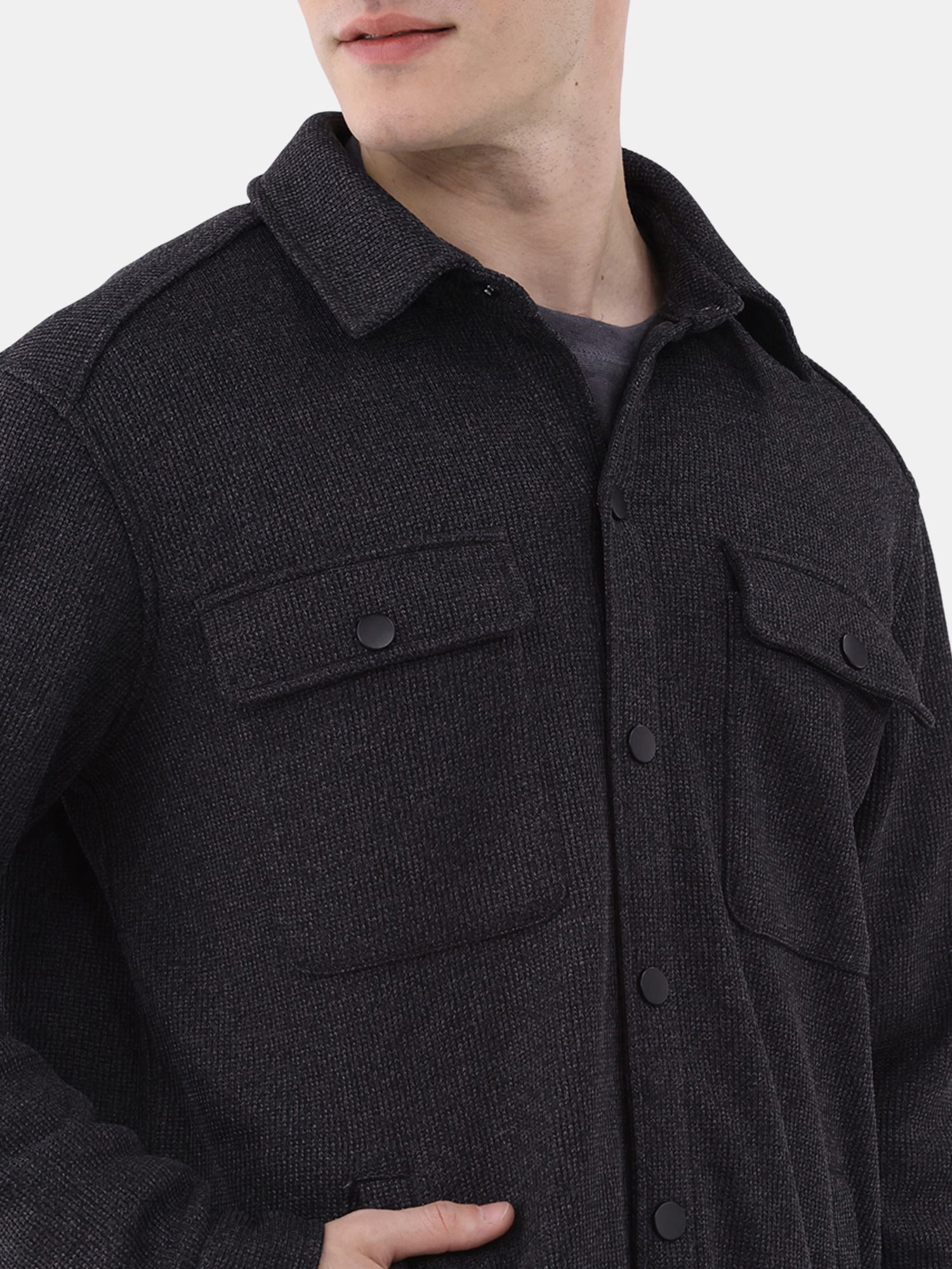 George Men's & Big Men's Knit Fleece Shirt Jacket, Sizes S-3XL