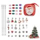 thumbnail image 1 of ¡Novedad! Juego de 43 unidades de colgantes navideños, pulsera, decoraciones artesanales, collares con encanto DIY, para niñas y mujeres, B Santa Claus Afortunado Sencillez, 1 of 5