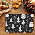 thumbnail image 2 of Christmas Aesthetic Gifts Non-Slip Placemats, Heat-Resistant Washable Durable Front Door Entrance Mat Santa Claus Christmas Cartoon Snowflakes Porch Mat 6Pcs 17.7x13 Inches, 2 of 5