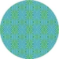thumbnail image 1 of Ahgly Company Machine Washable Indoor Round Transitional Turquoise Green Area Rugs, 5' Round, 1 of 7