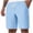 Light Blue, variant on EOYWHK Athletic Shorts with Pockets Drawstring Outdoor Mens Shorts Athletic Soft Lightweight Breathable Elastic Waist Shorts for Men Army Green, Size L