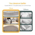 thumbnail image 2 of HUTWIFE Home Modern Solid Print Chenille Reclining Modular Sofa with 4 Throw Pillows, Gray, 2 of 8
