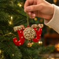 thumbnail image 4 of JOY Letter Christmas Ornaments, Glitter Bell Hanging Decorations, Xmas Tree Pendant for Holiday Home Party Decor, 4 of 8