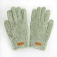 thumbnail image 1 of Guantes de invierno para exteriores con pelo de visón de imitación grueso y cálidos para pantalla táctil, guantes de punto coreanos para teléfono móvil para mujer, 1 of 6