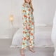 thumbnail image 3 of Balery Peach Conjunto de Pijama con Estampado para Mujer, Conjunto de Dos Piezas con Manga Larga, Ropa de Dormir Suave con Bolsillos, Pijamas Cómodos-Large, 3 of 7