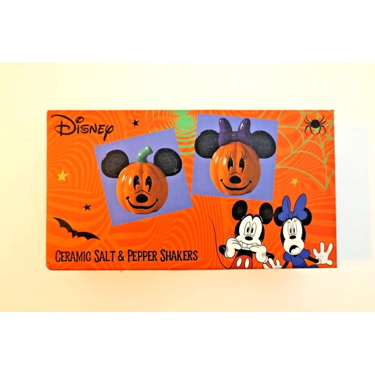 Disney Mickey and Minnie Mouse Pumpkin Salt and Pepper Shaker Set