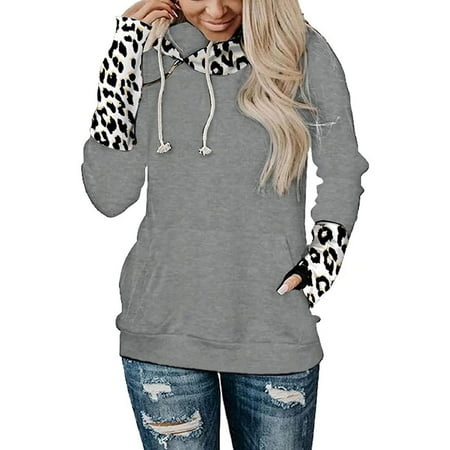 

Tawop Christmas Scrub Tops Printed Patchwork Long Sleeves Hooded With Pockets Sweatshirt Dressy Blouses For Women Purple Shirt For Women