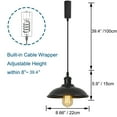 thumbnail image 2 of Kiven H-Type Track Lighting, 3-Light Modern Halo Track Pendant Light,Dimmable H Track Light Pedant Adjustable Length for Bedroom Kitchen Island Shop,Black Finish, 2 of 7