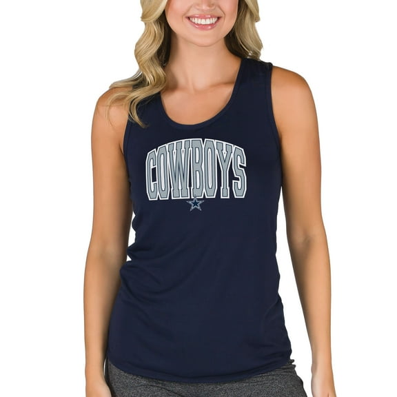 Women's Concepts Sport  Navy Dallas Cowboys Marathon Racer Back Tank Top