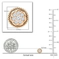 thumbnail image 5 of Dazzlingrock Collection Round White Diamond Metal Beaded Circle Frame Swirl Pushback Stud Earrings for Women (0.32 ctw, Color I-J, Clarity I1-I2) in 14K Rose Gold, 5 of 6
