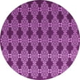 thumbnail image 1 of Ahgly Company Indoor Round Abstract Pink Contemporary Area Rugs, 4' Round, 1 of 4