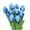 Light Blue, variant on Grandest Birch 15Pcs Artificial Tulips Lifelike Realistic Plastic Faux Silk Floral Simulation for Home,Yellow