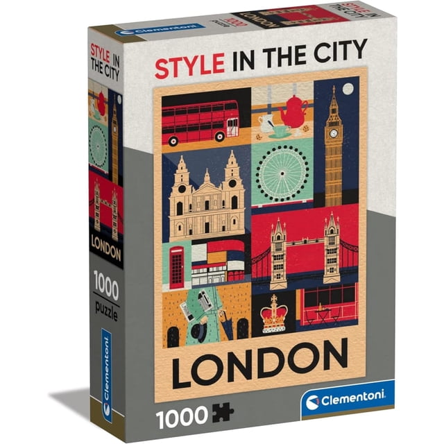 Rompecabezas Londres Style In The City Clementoni 1000 piezas