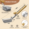 thumbnail image 2 of Rosaver Bristle-Free Grill Brush with Scraper, 3-in-1 BBQ Cleaner with Stainless Steel Mesh & Silicone Core, Detachable Head, Safe for Gas Charcoal Porcelain Grills, 2 of 6