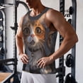 thumbnail image 5 of KLL Wide Eyed Cartoon Cats Print Men's Muscle Gym Workout Stringer Tank Tops Bodybuilding Fitness T-Shirts Tank Tops Men-3X-Large, 5 of 7