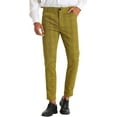 thumbnail image 1 of INSPIRE CHIC Plaid Dress Pants for Men's Contrast Color Formal Pants Yellow 36, 1 of 4
