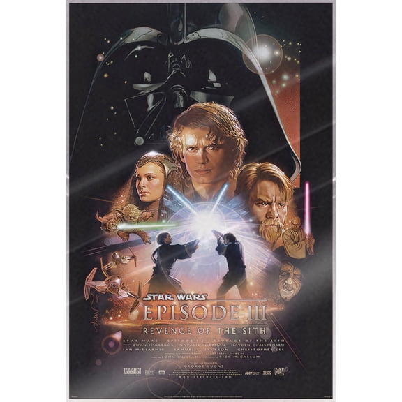 Star Wars Episode III - Revenge of The Sith - Movie Poster (Regular Style) (Size: 24" x 36") (Laminated Poster)