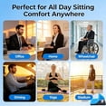 thumbnail image 5 of Gel Seat Cushion for Long Sitting, Breathable Honeycomb Design, Pressure Relief Gel Cushion for Office Chair & Wheelchair, Reduces Sweat, Non-Slip Support for Hip & Back Pain (42 x 36 x 4.5 cm), 5 of 8