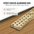 thumbnail image 5 of KFFKFF Air to Water Heat Exchanger, 18"x 20", featuring 3-Row 3/8" Copper Connectors and 242 Aluminum Fins, ideal for Home Heating, Cooling Systems, and Outdoor Wood Furnace Integration, 5 of 9
