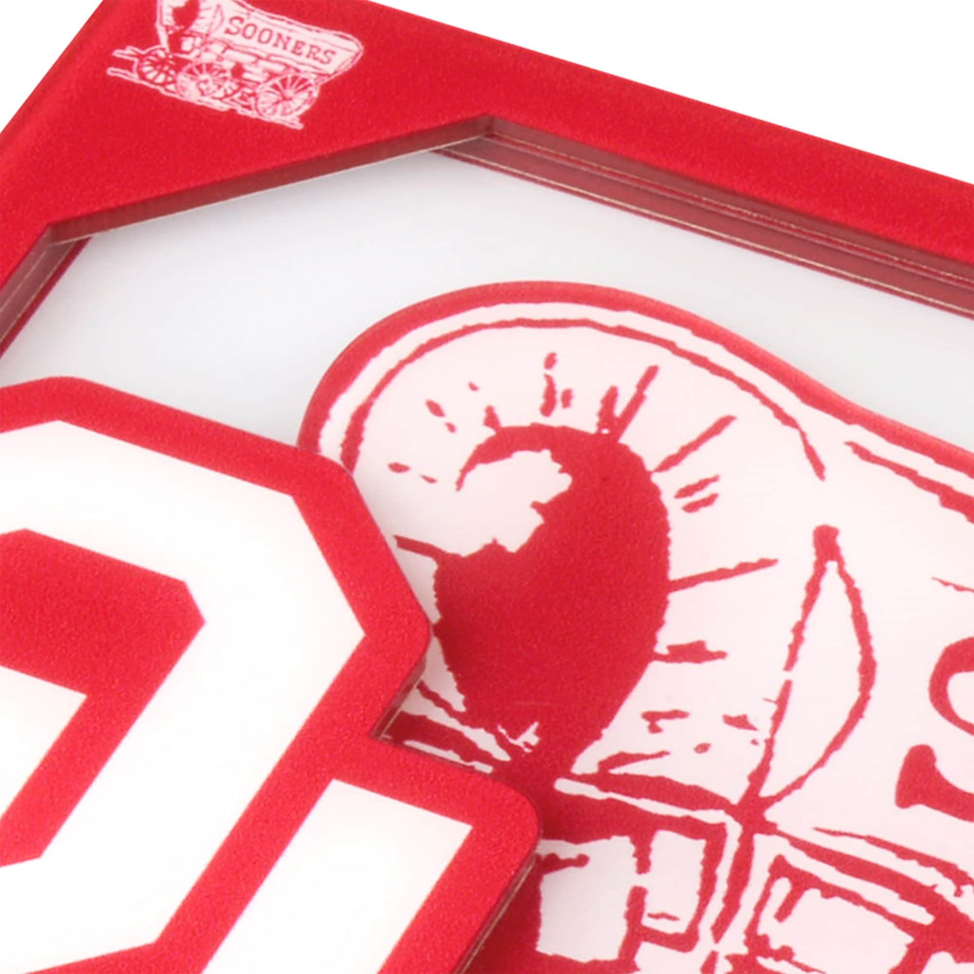 Oklahoma Sooners 3D Team Coaster 2-Pack