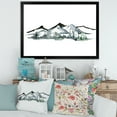 thumbnail image 3 of Designart 'Minimalistic Fir Forest and Winter Mountains I' Modern Framed Art Print, 3 of 4