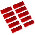 thumbnail image 1 of 10 reflectores para remolque, color rojo, rectangulares, reflectores laterales adhesivos con certificado E para vehículos de transporte por carretera, 1 of 1