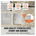 thumbnail image 5 of BBQ Access Door 16x22 Inch, Stainless Steel Outdoor Kitchen Door, Flush Mount BBQ Island Door with Handle, Vertical Cabinet Door for Grilling Station, 5 of 6