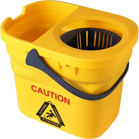 Commercial Mop Bucket with Wringer Portable Collapsible Plastic Mop Bucket Cleaning Washing Bucket for Cotton Mop