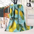 thumbnail image 2 of Yellow Lemon Fruit Flowers Blanket,Comfortable Soft Flannel Throw Blanket,All Season,Warm Lightweight Blankets for Sofa Bed Couch Living Room Chair,60"x80", 2 of 4