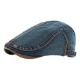 thumbnail image 4 of XIAOCHA Mens Classic Beret Hat Stitched Solid Adjustable Band Beret Hats Streetwear Newsboy Cap ,BU2, 4 of 4