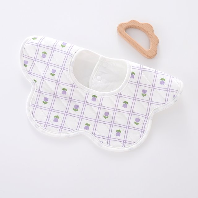Babero impermeable con forma de flor giratoria para productos maternos e infantiles, bolsa para comer con babero para niños