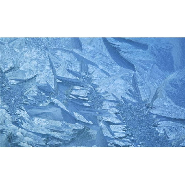 Ice Patterns Formed on Glass After A Hard Frost - Nelson Wakefield New Zealand Poster Print - 20 x 11 in.