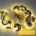 thumbnail image 2 of 5ft 10LED Eid Ramadan String Lights Moon Shaped Lantern Lamp Crescent Party Warm White LED Fairy Hanging Lights Muslim Style LED Decorative Lights for Christmas Party Window Decoration, 2 of 7