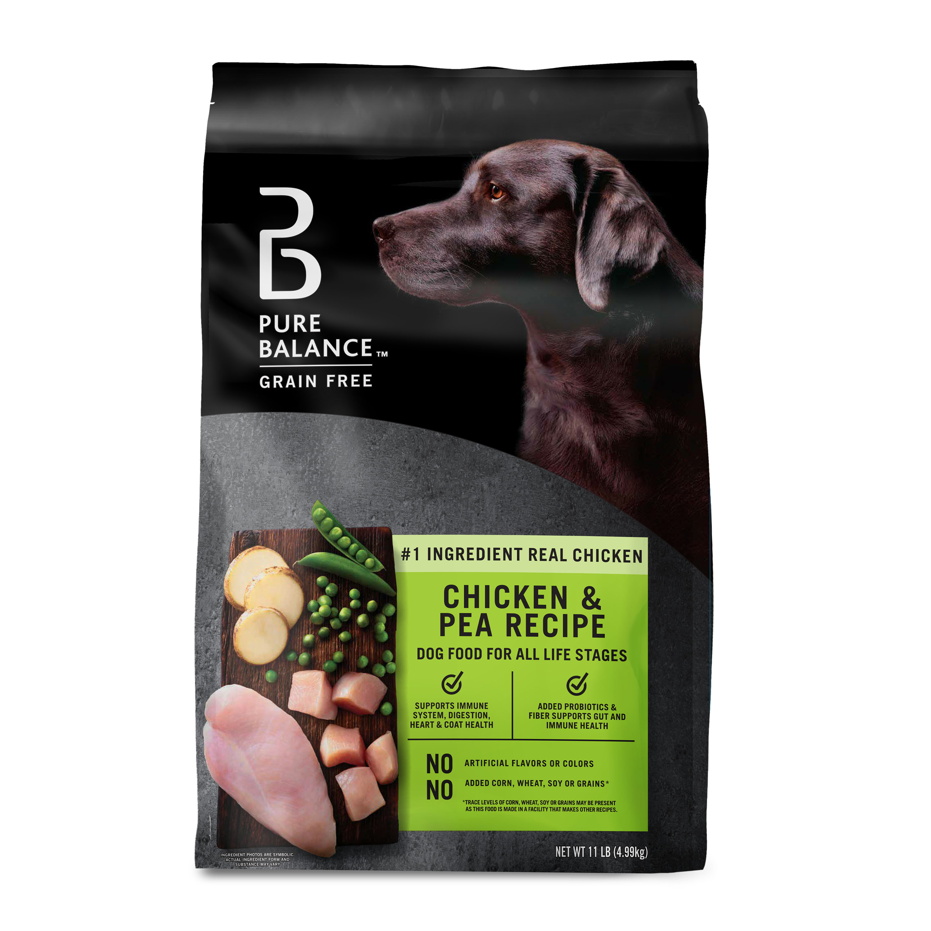 Pure Balance Grain-Free Chicken and Pea Recipe Dry Dog Food, 24 lbs