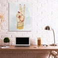 thumbnail image 2 of Stupell Industries Designer Peace Hand Sign with Golden Accessories Designed by Ziwei Li, 2 of 6