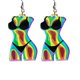 thumbnail image 1 of 1 2 pendientes de acrílico llamativos, pendientes de cuerpo de chica sexy, pendientes colgantes, 1 of 4