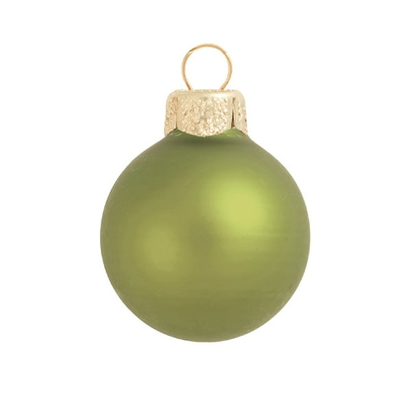 6ct Matte Light Green Glass Ball Christmas Ornaments 4" (100mm)