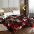 thumbnail image 4 of Comfortable Retro Buffalo Plaid Flannel Blanket - Soft and Warm, Suitable for Sofa, Bed, Office, and Travel - Ideal Christmas or Birthday Gift, 4 of 6